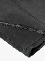 Retro Washed Distressed Deconstructed Patchwork Barrel Jeans - Image 12