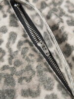 Street Leopard Camouflage Pleated Barrel Jeans - Image 7
