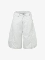 Deconstructed Split Contrast Stitching Scimitar Jorts - Image 5