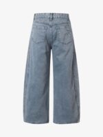Washed Distressed Ripped Barrel Jeans - Image 4