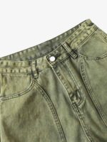 Washed Distressed Ripped Barrel Jeans - Image 5
